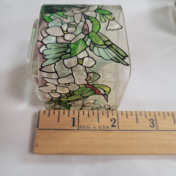 Joan Baker Designs Frosted Hand Painted Hummingbird Glass Votive Candle Holders - Picture 7 of 7